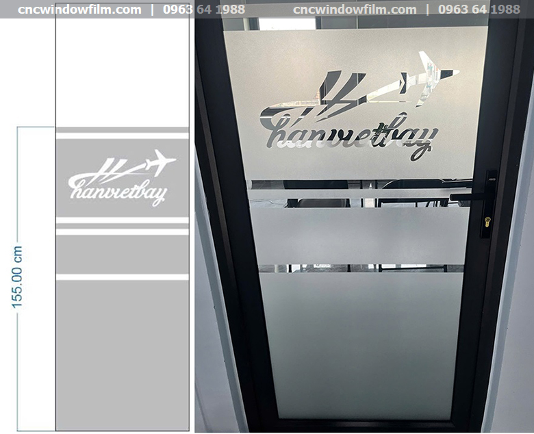 Thiết kế dán kính mờ