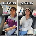 Chưa dán film nắng đen xạm