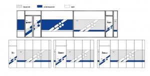 Thiết kế dán kính văn phòng
