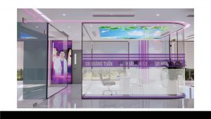 Thiết kế dán kính phòng khám