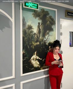 Dán tranh tường