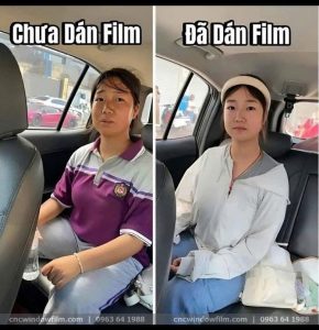 Chưa dán film nắng đen xạm